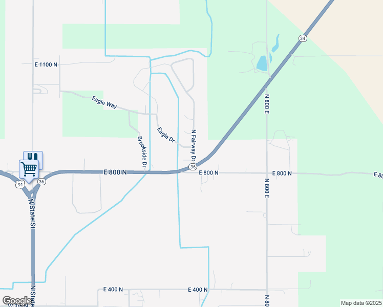 map of restaurants, bars, coffee shops, grocery stores, and more near 595 Eagle Drive in Preston