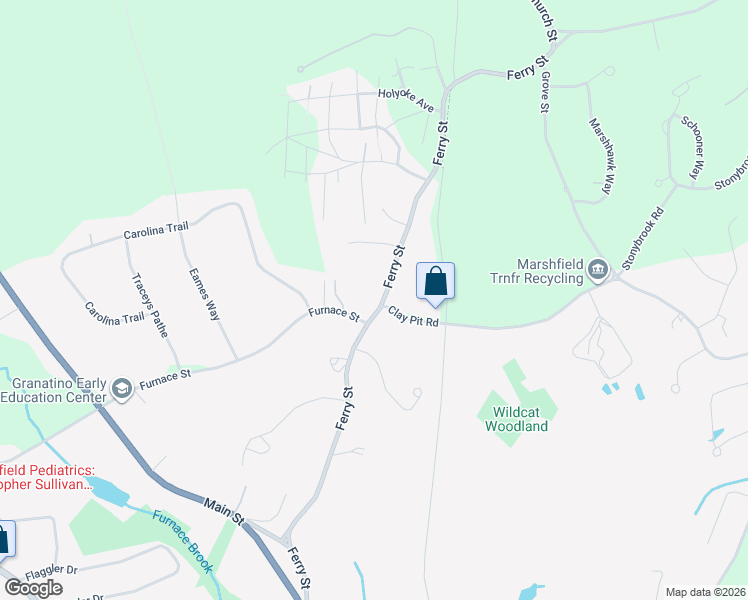 map of restaurants, bars, coffee shops, grocery stores, and more near 251 Ferry Street in Marshfield