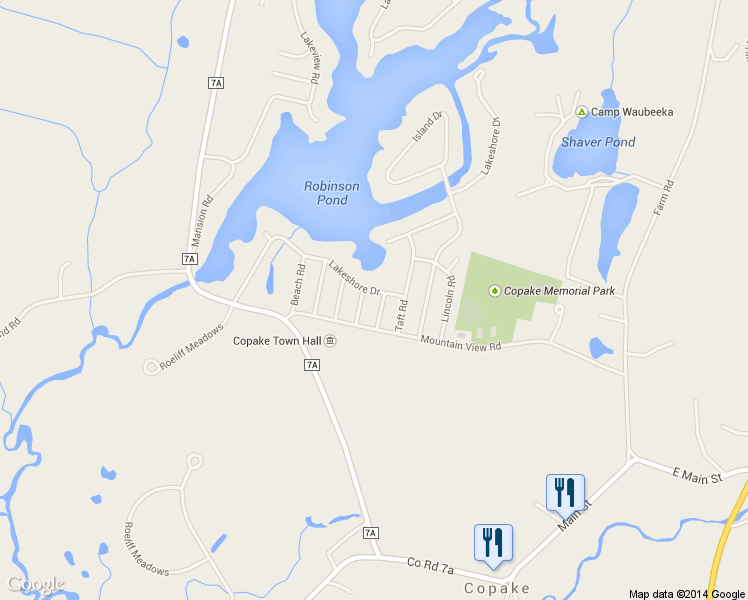 map of restaurants, bars, coffee shops, grocery stores, and more near 184-185 Lakeshore Dr in Copake