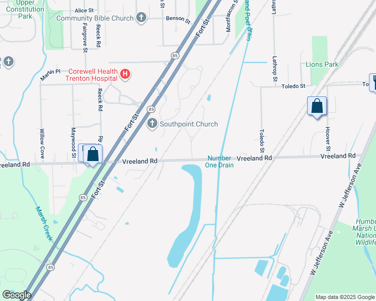 map of restaurants, bars, coffee shops, grocery stores, and more near 5978 Rolling Ridge Drive in Trenton
