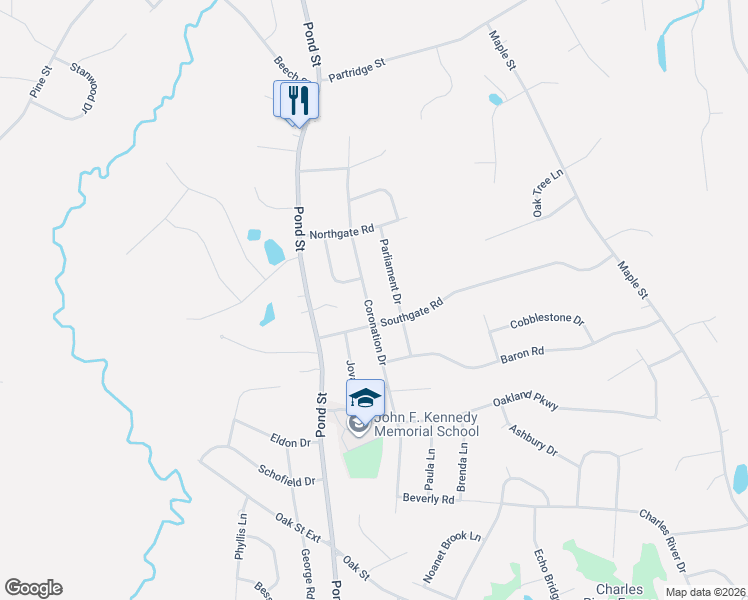 map of restaurants, bars, coffee shops, grocery stores, and more near 513 Coronation Drive in Franklin