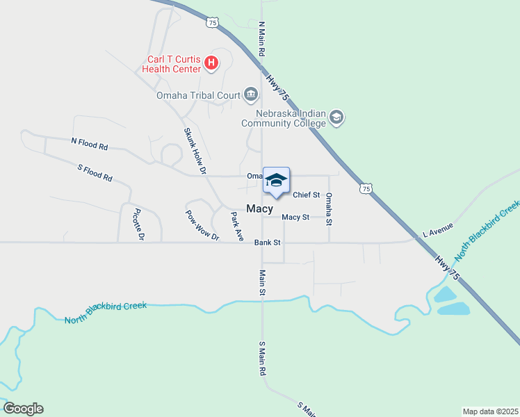 map of restaurants, bars, coffee shops, grocery stores, and more near in Macy