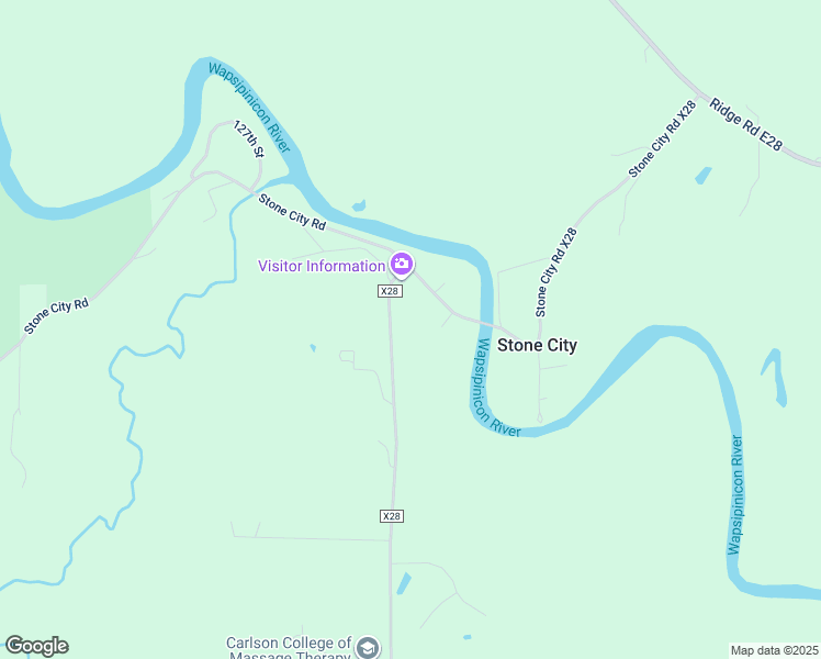 map of restaurants, bars, coffee shops, grocery stores, and more near 12472 County Road X28 in Anamosa