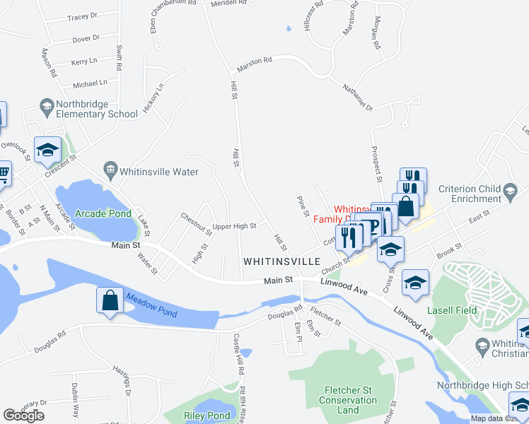 map of restaurants, bars, coffee shops, grocery stores, and more near 120 Hill Street in Northbridge