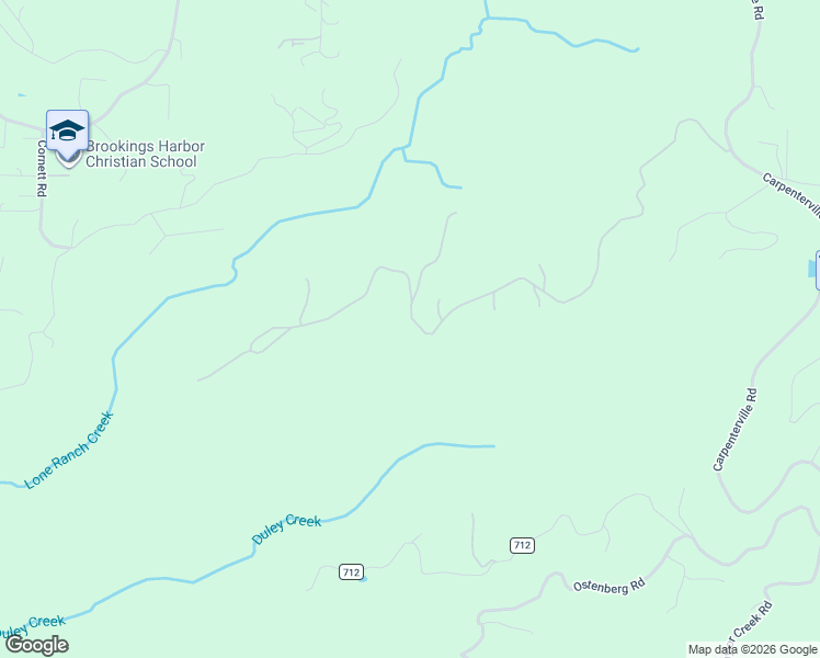 map of restaurants, bars, coffee shops, grocery stores, and more near 96420 Alder Ridge Road in Brookings
