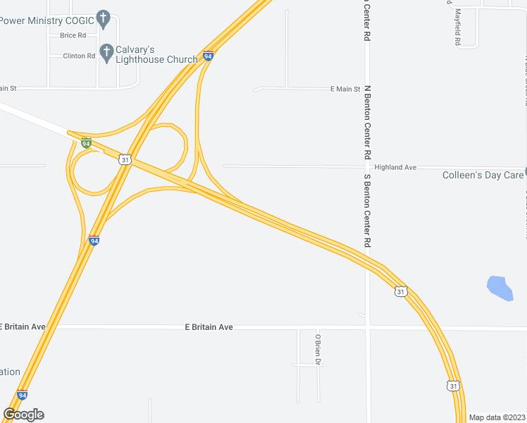 map of restaurants, bars, coffee shops, grocery stores, and more near 3024 Highland Avenue in Benton Harbor