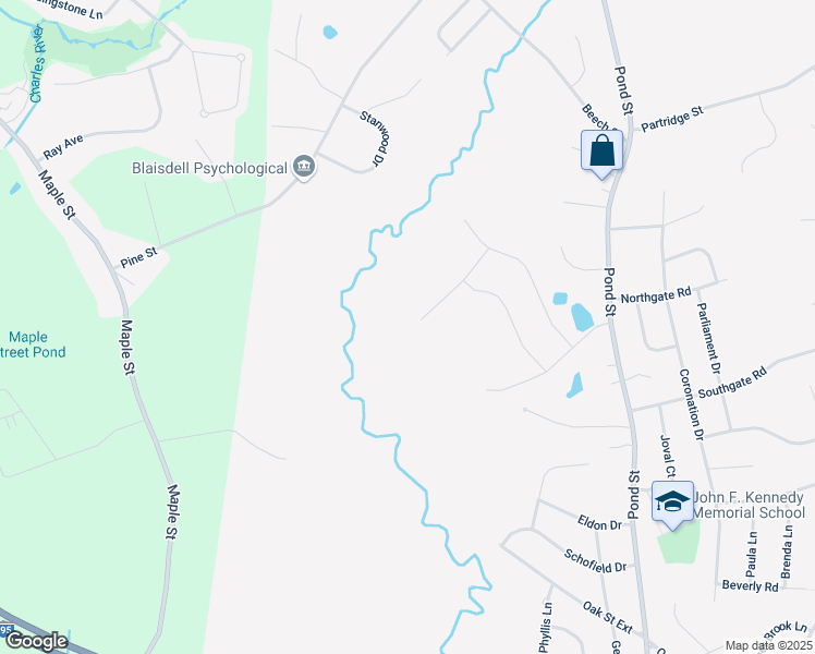 map of restaurants, bars, coffee shops, grocery stores, and more near 17 Margarets Cove in Franklin