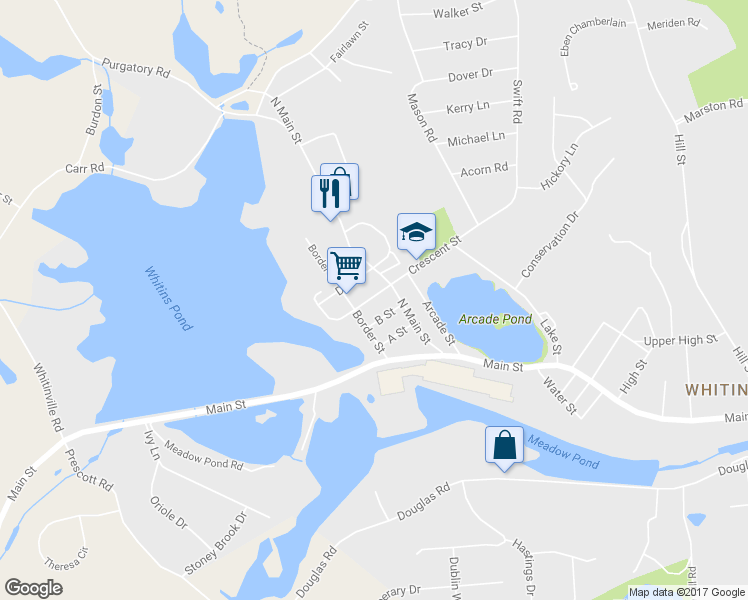 map of restaurants, bars, coffee shops, grocery stores, and more near 13 C Street in Northbridge