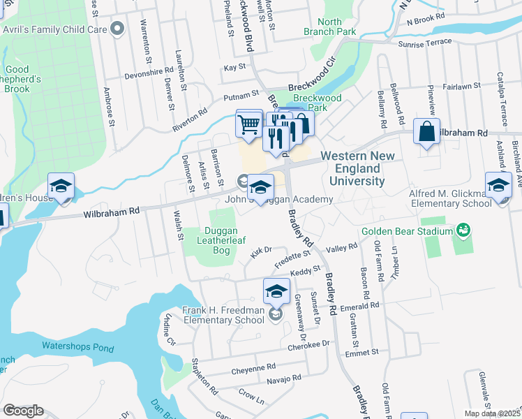 map of restaurants, bars, coffee shops, grocery stores, and more near in Springfield