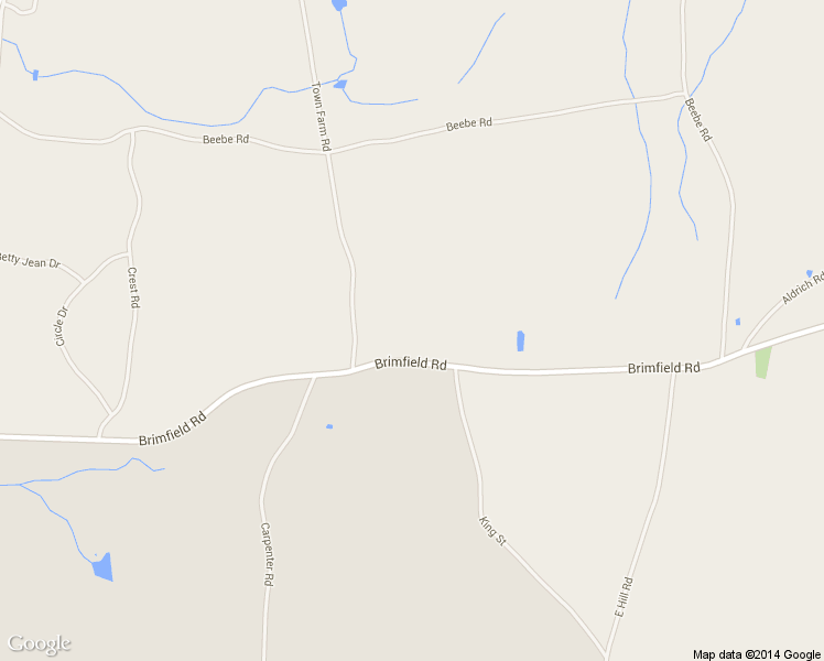 map of restaurants, bars, coffee shops, grocery stores, and more near 106 Brimfield Road in Monson