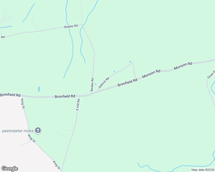 map of restaurants, bars, coffee shops, grocery stores, and more near 192 Brimfield Road in Monson