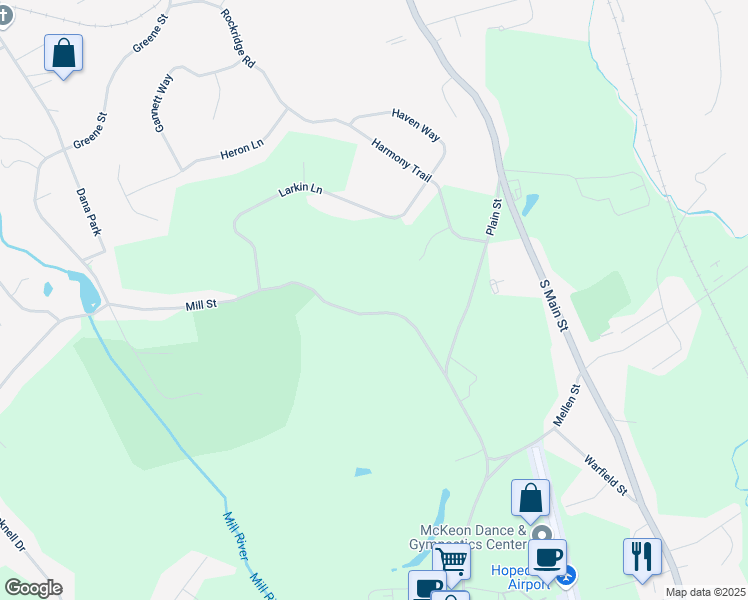 map of restaurants, bars, coffee shops, grocery stores, and more near 29 Mill Street in Hopedale