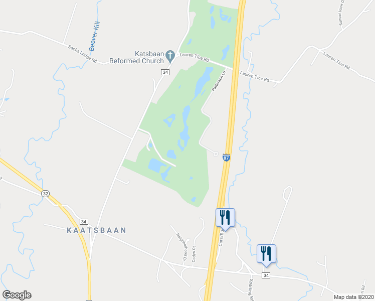 map of restaurants, bars, coffee shops, grocery stores, and more near 1754 Old Kings Highway in Saugerties