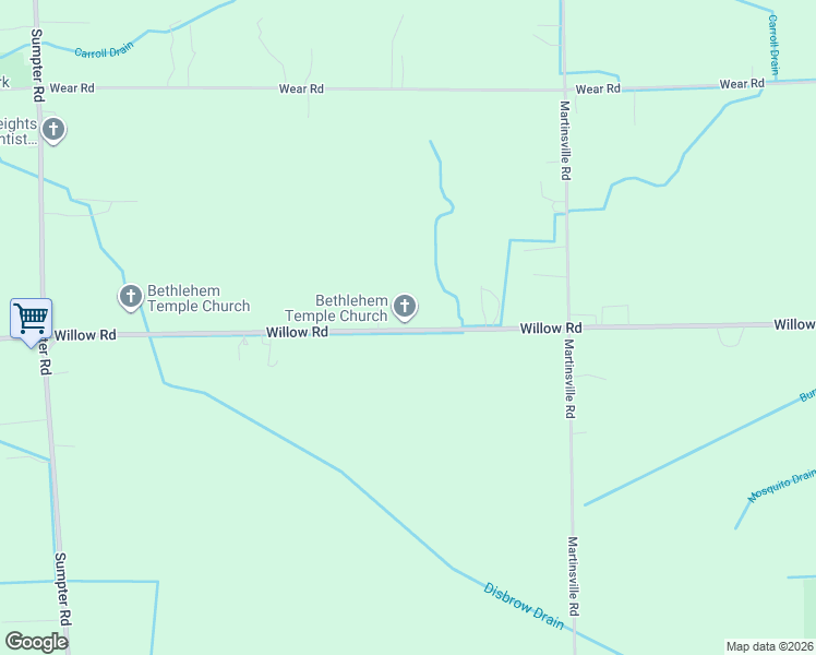 map of restaurants, bars, coffee shops, grocery stores, and more near 43936 Willow Road in Belleville