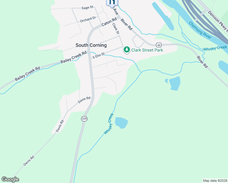 map of restaurants, bars, coffee shops, grocery stores, and more near 2391 Willow Street in Corning