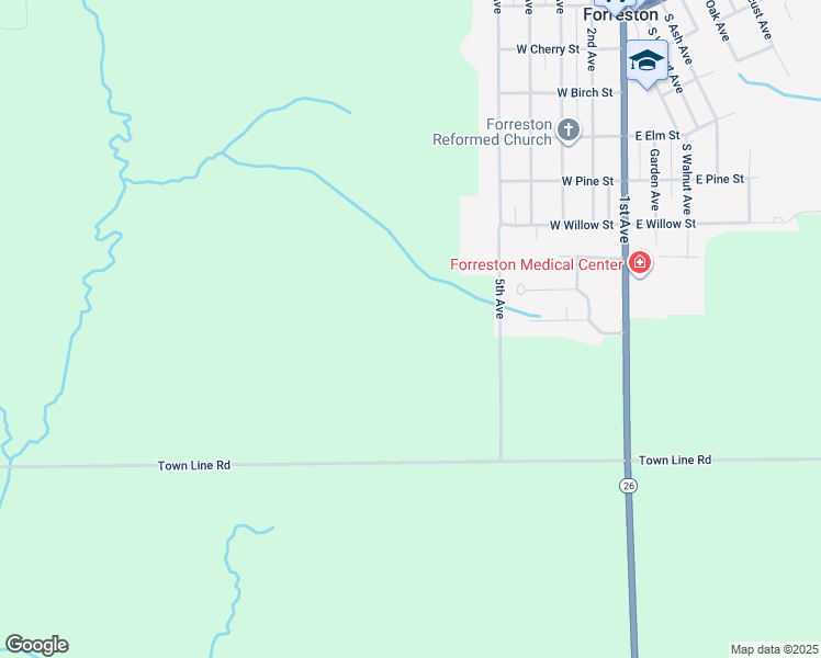 map of restaurants, bars, coffee shops, grocery stores, and more near in Forreston