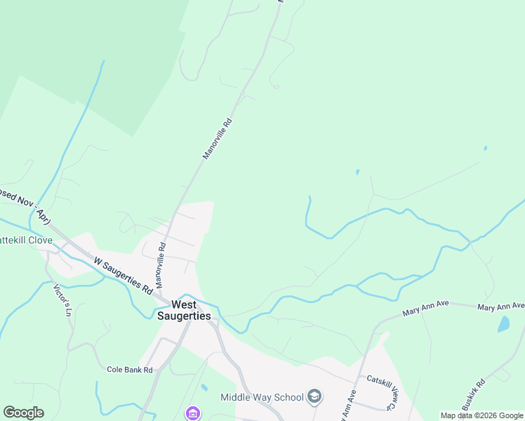 map of restaurants, bars, coffee shops, grocery stores, and more near 59 Burnett Road in Saugerties