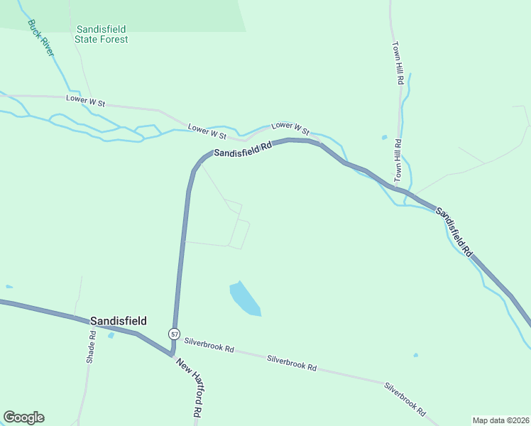 map of restaurants, bars, coffee shops, grocery stores, and more near 165 Sandisfield Road in Sandisfield