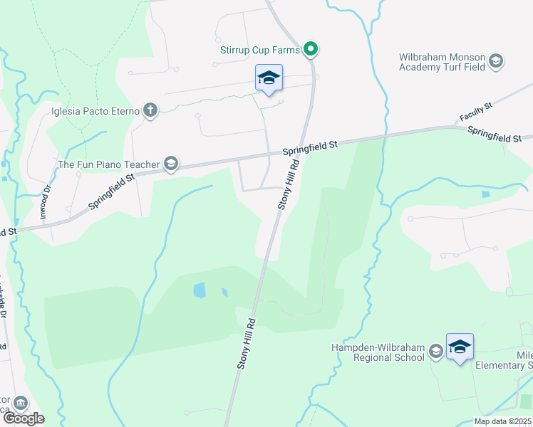 map of restaurants, bars, coffee shops, grocery stores, and more near 763 Stony Hill Road in Wilbraham