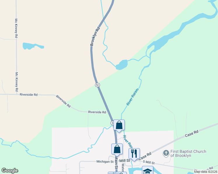 map of restaurants, bars, coffee shops, grocery stores, and more near 9935 Brooklyn Road in Brooklyn