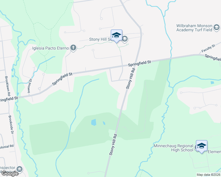 map of restaurants, bars, coffee shops, grocery stores, and more near 20 Brookdale Drive in Wilbraham
