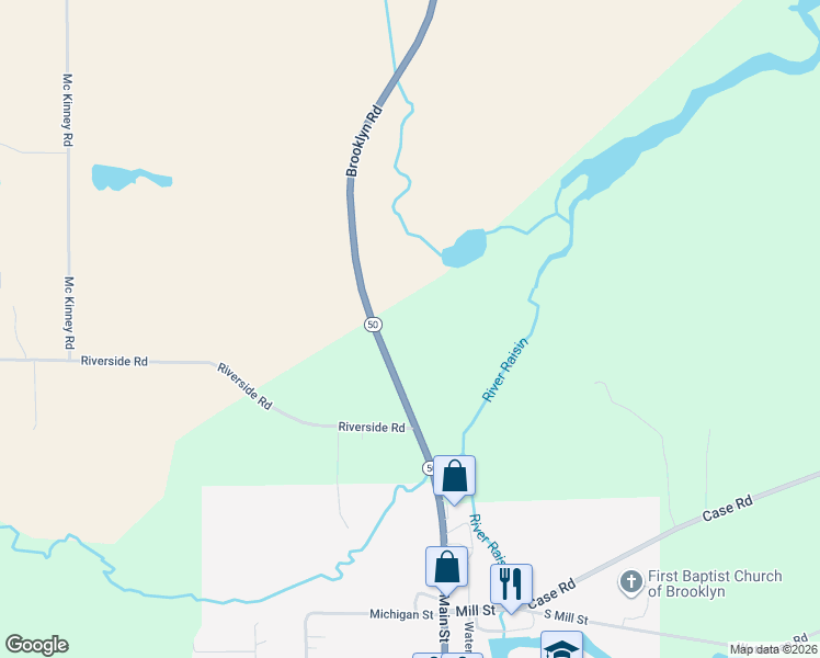 map of restaurants, bars, coffee shops, grocery stores, and more near 9935 Brooklyn Road in Brooklyn