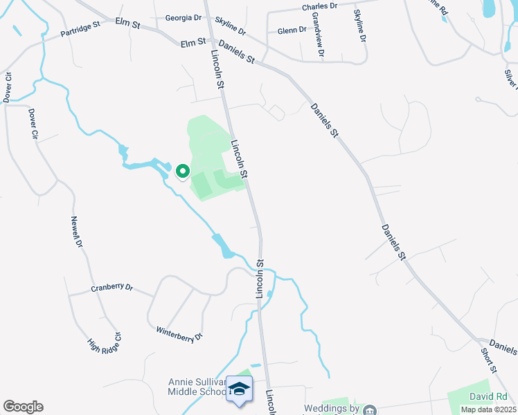 map of restaurants, bars, coffee shops, grocery stores, and more near 609 Lincoln Street in Franklin