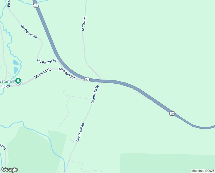 map of restaurants, bars, coffee shops, grocery stores, and more near 199 Palmer Road in Brimfield