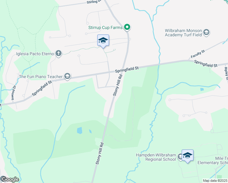 map of restaurants, bars, coffee shops, grocery stores, and more near 763 Stony Hill Road in Wilbraham