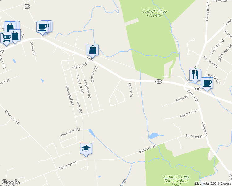 map of restaurants, bars, coffee shops, grocery stores, and more near 6 Digrande Drive in Rockland