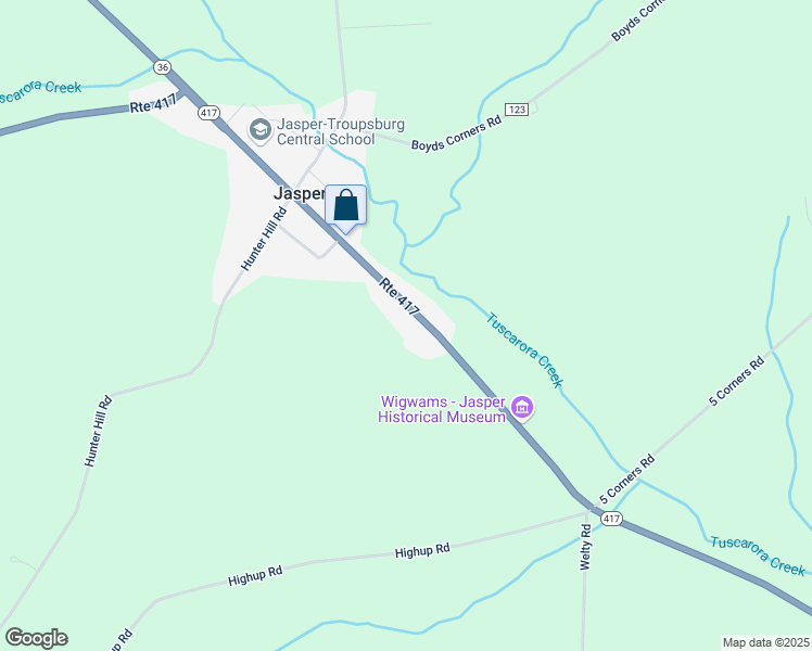 map of restaurants, bars, coffee shops, grocery stores, and more near 3896 New York 417 in Jasper