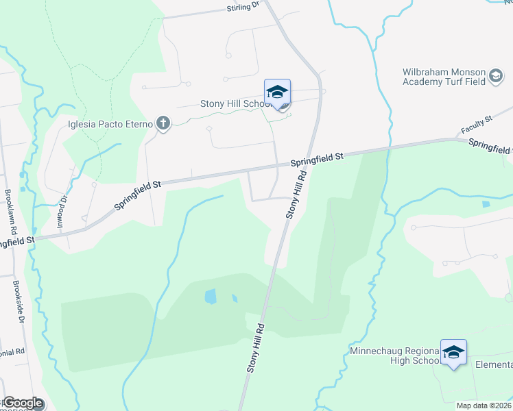 map of restaurants, bars, coffee shops, grocery stores, and more near 20 Brookdale Drive in Wilbraham