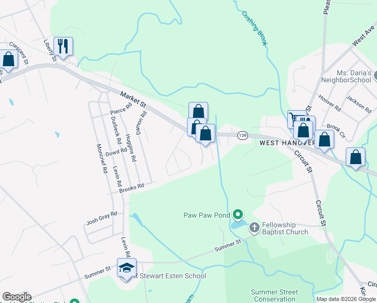map of restaurants, bars, coffee shops, grocery stores, and more near 193 Manzella Court in Rockland