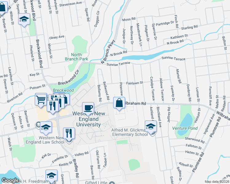 map of restaurants, bars, coffee shops, grocery stores, and more near 29 Lemnos Lane in Springfield
