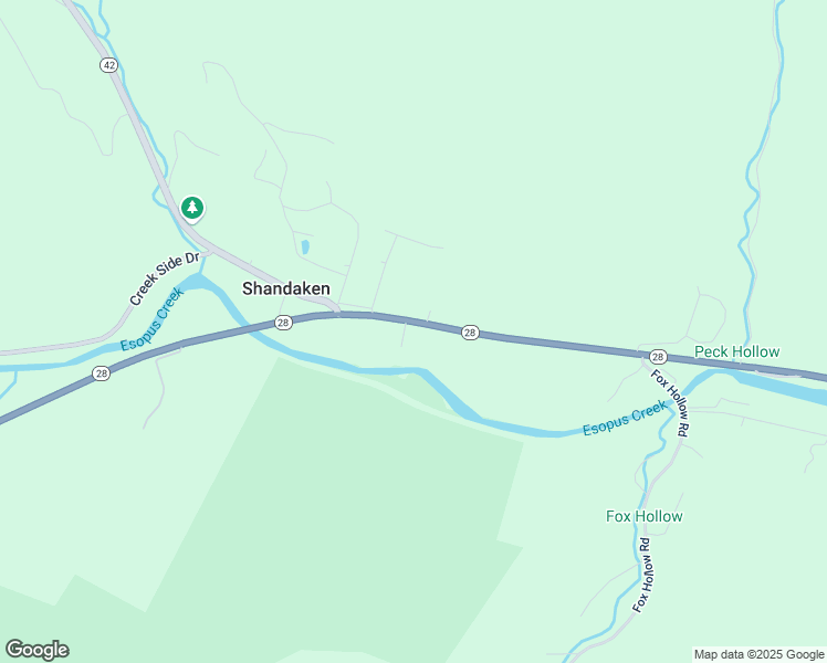 map of restaurants, bars, coffee shops, grocery stores, and more near 7381 State Route 28 in Ulster