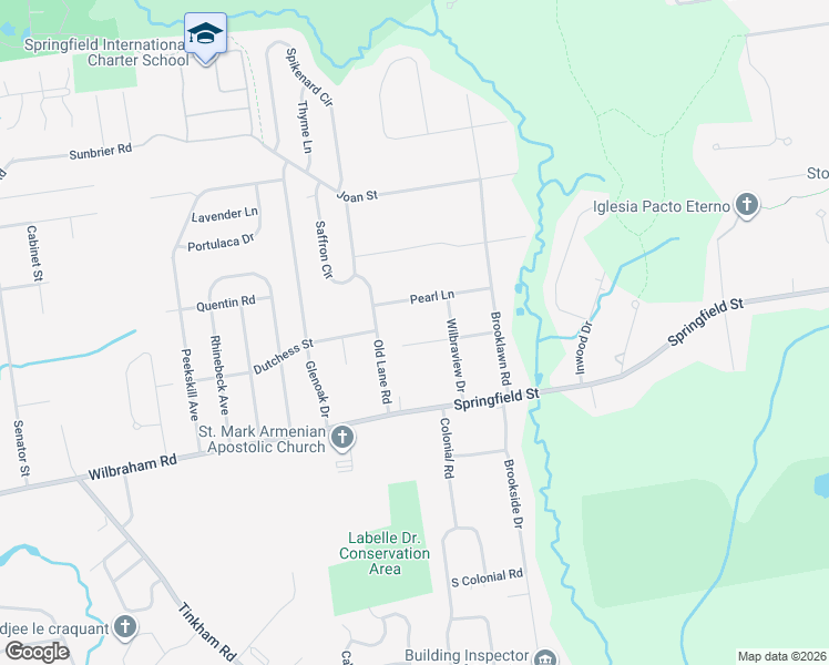 map of restaurants, bars, coffee shops, grocery stores, and more near 18 Jewell Lane in Wilbraham