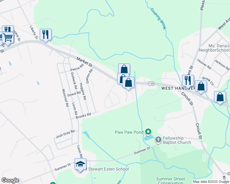 map of restaurants, bars, coffee shops, grocery stores, and more near 6 Digrande Drive in Rockland