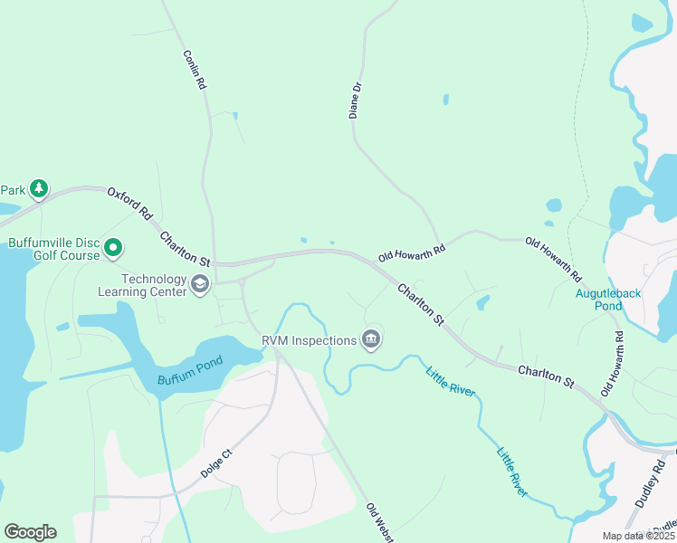 map of restaurants, bars, coffee shops, grocery stores, and more near 155 Charlton Street in Oxford