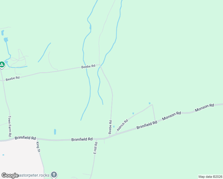 map of restaurants, bars, coffee shops, grocery stores, and more near 167 Beebe Road in Monson