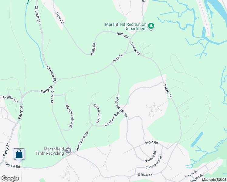 map of restaurants, bars, coffee shops, grocery stores, and more near 85 Telegraph Hill Road in Marshfield