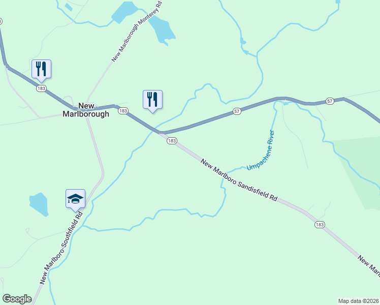 map of restaurants, bars, coffee shops, grocery stores, and more near 859 New Marlboro Sandisfield Road in New Marlborough
