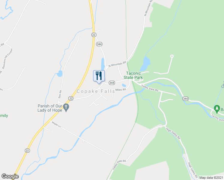 map of restaurants, bars, coffee shops, grocery stores, and more near Miles Road in Columbia County