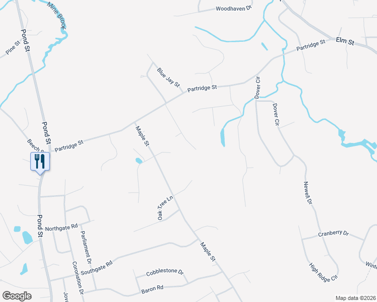 map of restaurants, bars, coffee shops, grocery stores, and more near 11 Cherie Lane in Franklin