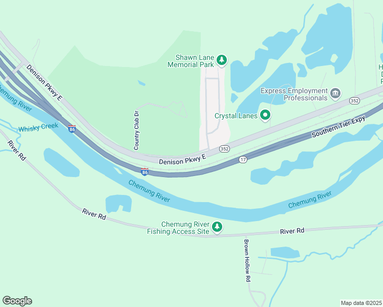 map of restaurants, bars, coffee shops, grocery stores, and more near 11409A-B Old Lpga Dr in Corning