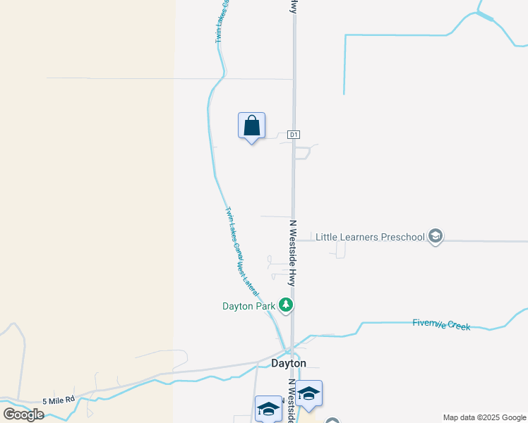 map of restaurants, bars, coffee shops, grocery stores, and more near 1309 North Westside Highway in Dayton