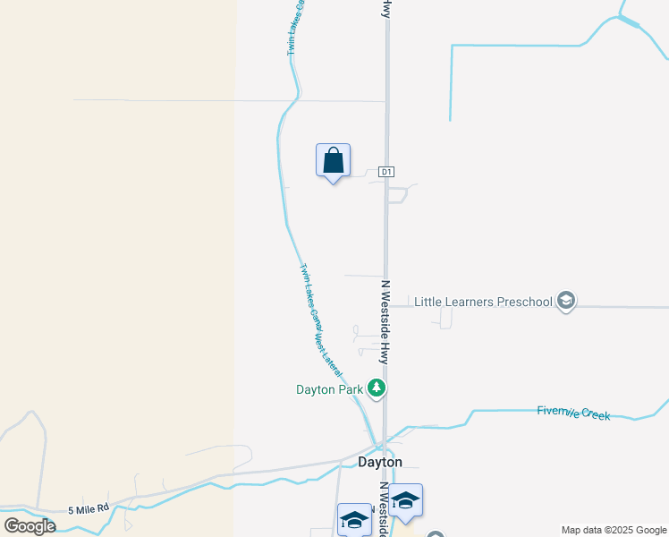 map of restaurants, bars, coffee shops, grocery stores, and more near 1309 North Westside Highway in Dayton