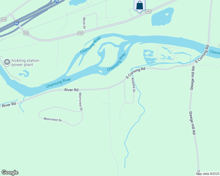 map of restaurants, bars, coffee shops, grocery stores, and more near 12020 County Road 44 in Corning