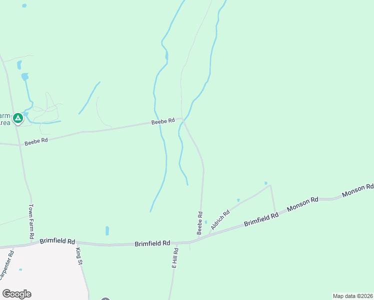 map of restaurants, bars, coffee shops, grocery stores, and more near 167 Beebe Road in Monson