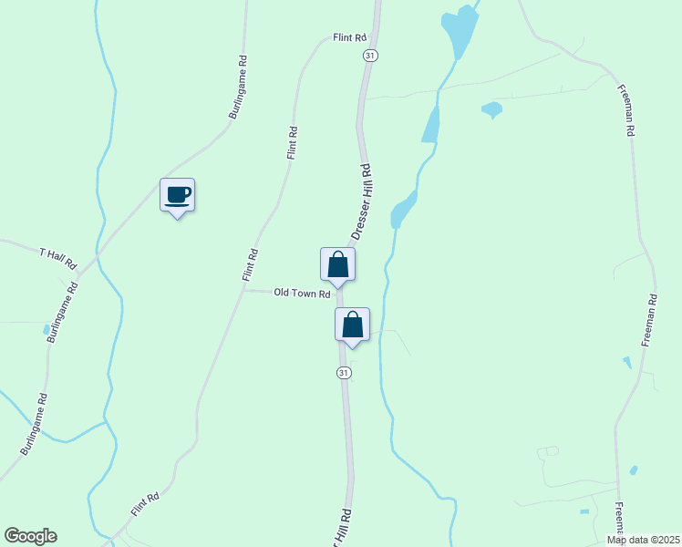 map of restaurants, bars, coffee shops, grocery stores, and more near 47 Dresser Hill Road in Charlton