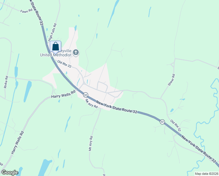 map of restaurants, bars, coffee shops, grocery stores, and more near 360 Old State Route 32 in Saugerties